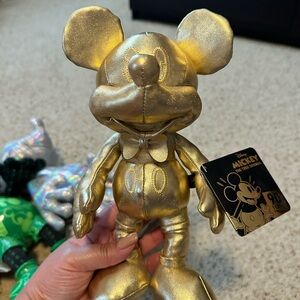 Disney Metallic Gold Mickey Mouse Figure